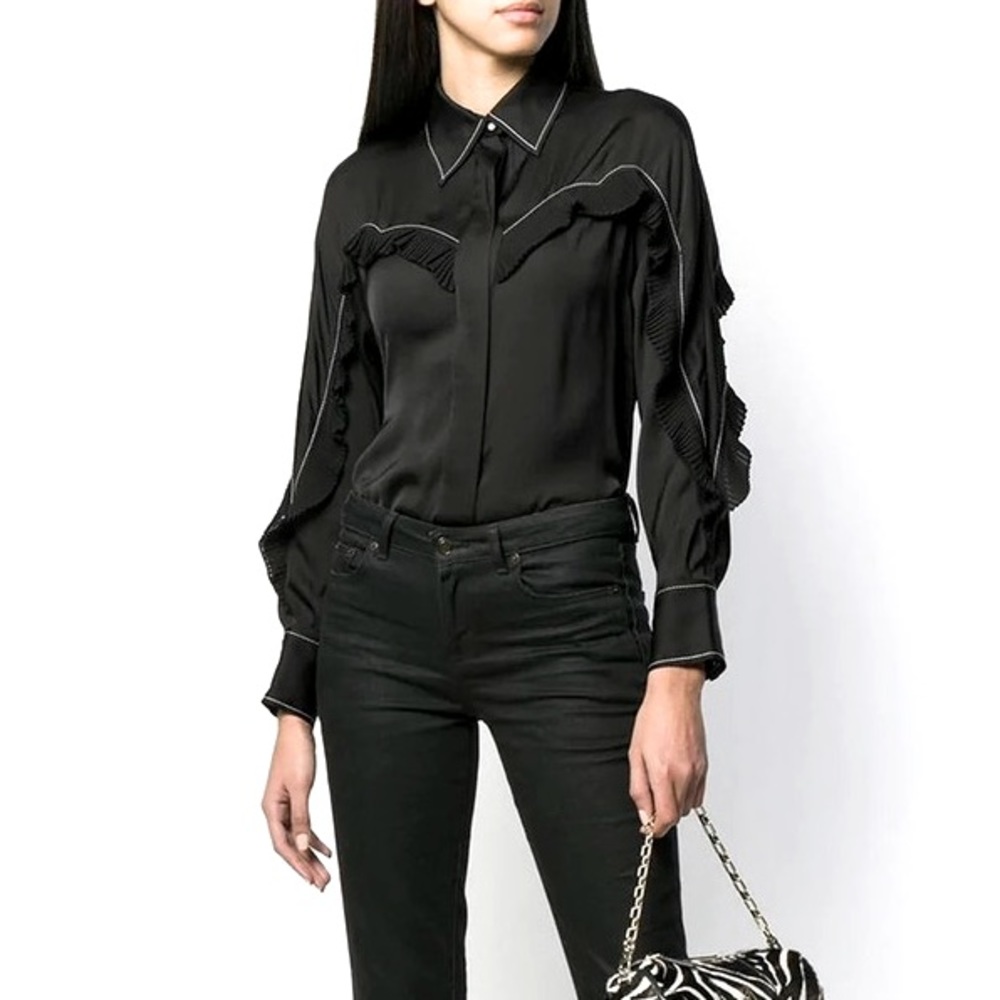 Sandro Rafi Western Silk Shirt